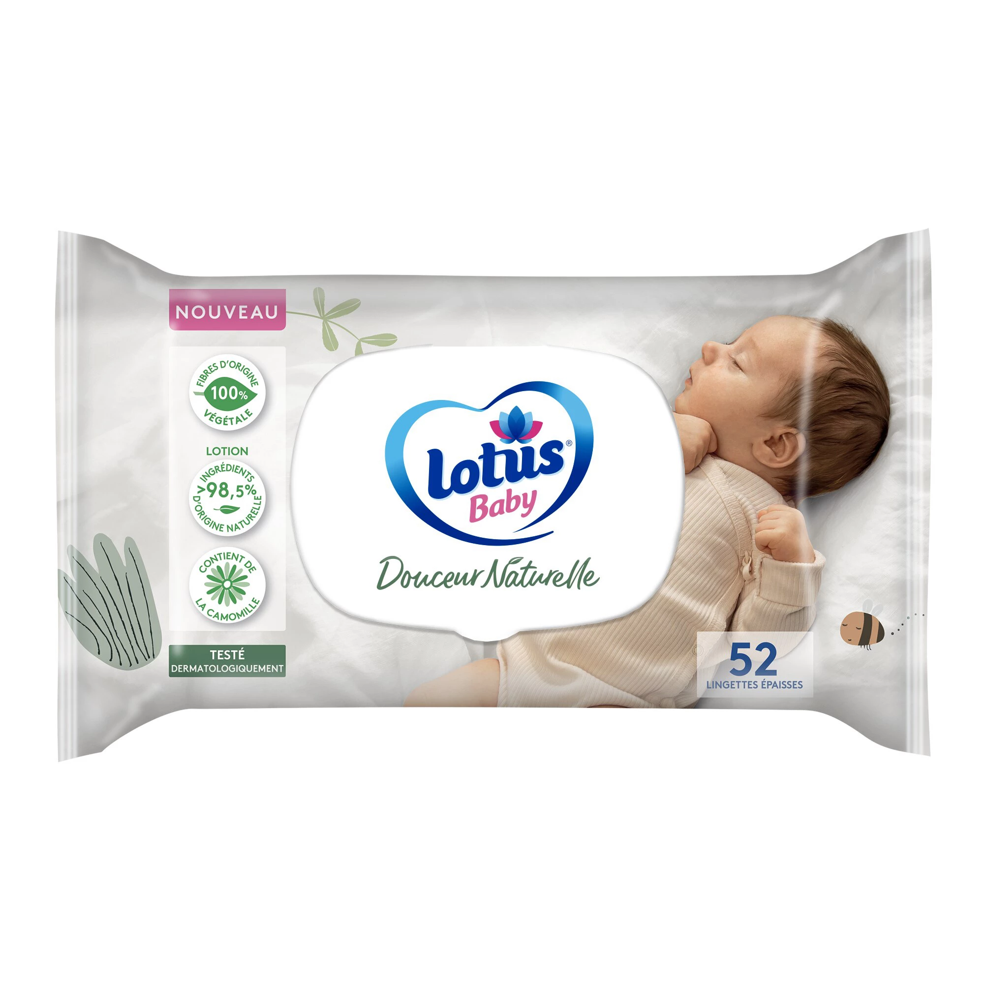 Toalhete natural X52 Lotus Douc