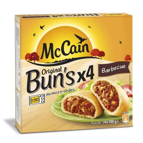 Original bun's barbecue  x4 - MC CAIN