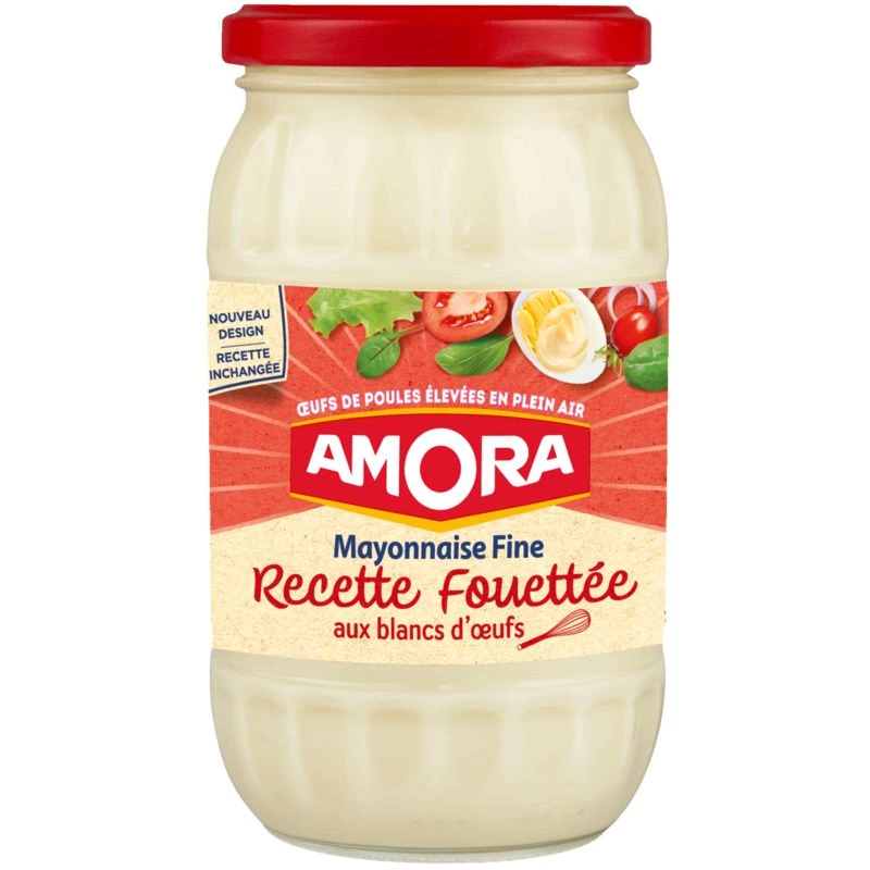Mayonnaise fine recette fouettée aux blancs d'oeufs 465g - AMORA
