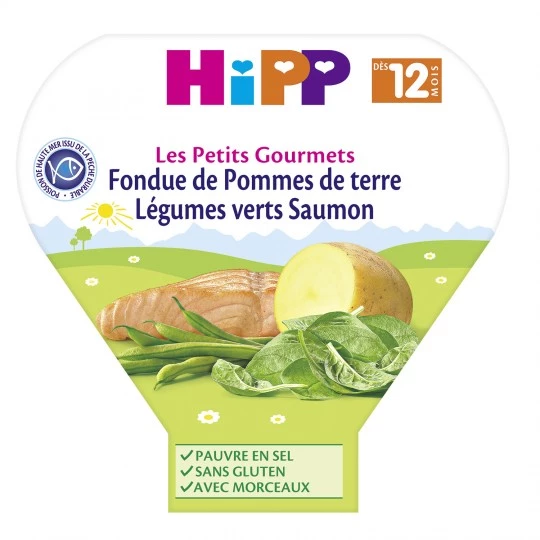 Plat bébé fondue de pommes de terre/ légumes/ saumon dès 12mois 230g - HIPP