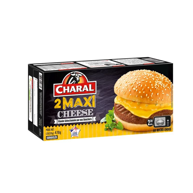Maxi cheese burgers 2x235g  - CHARAL