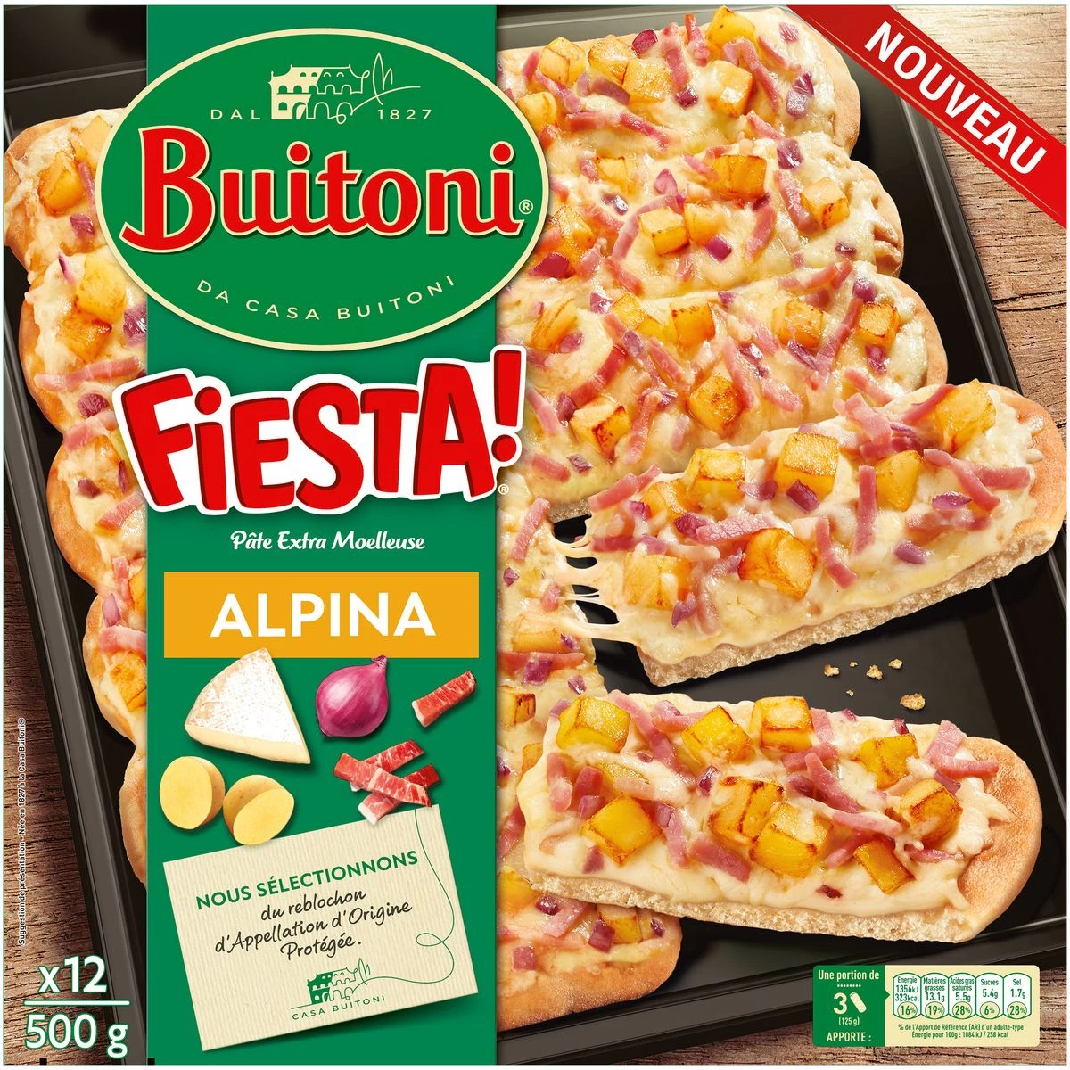 Pizza fiesta Alpina raclette x12 - BUITONI