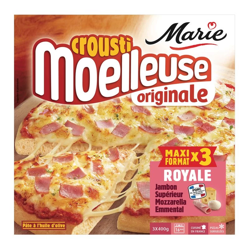 Pizza royale maxi format 3x400g - MARIE