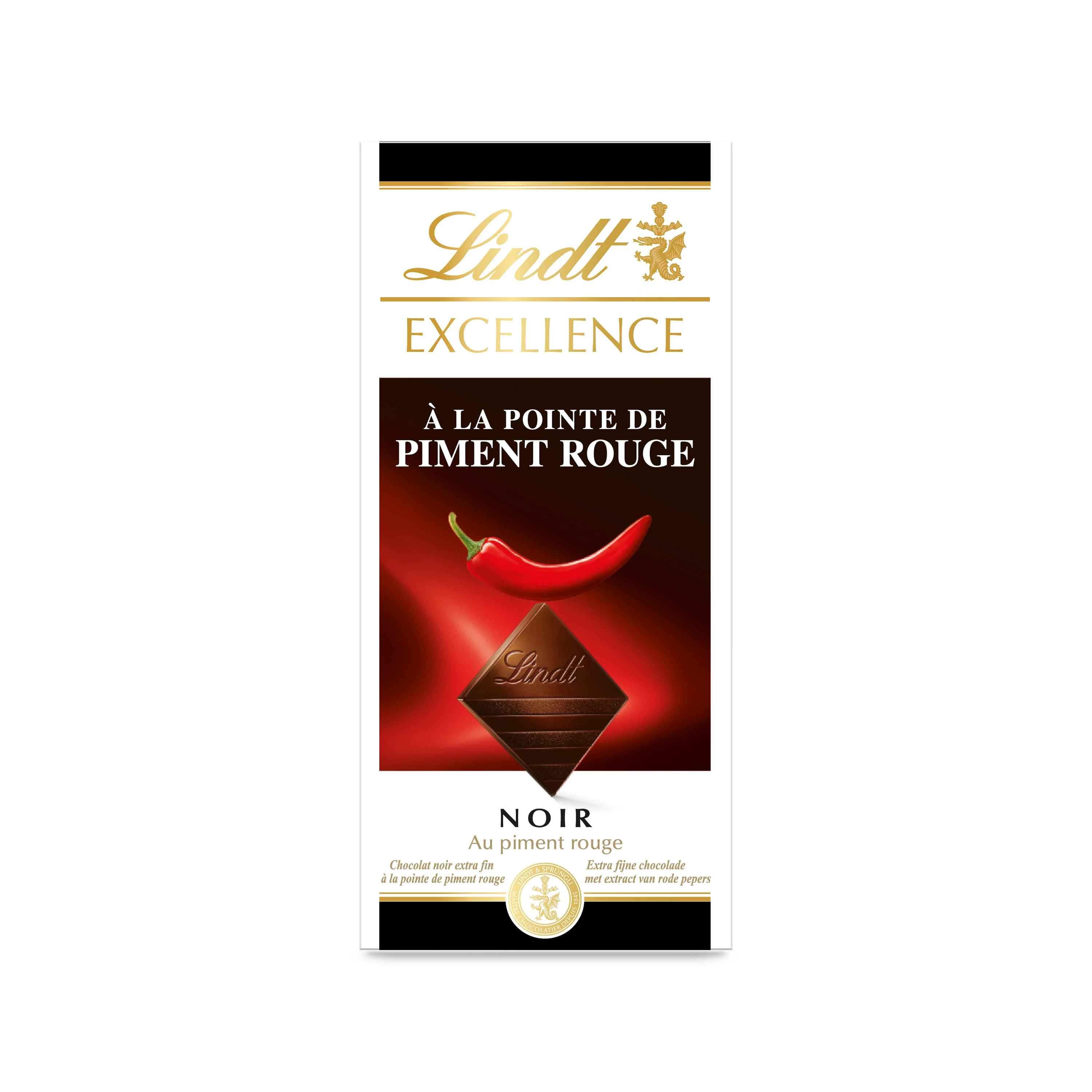 Excellence Black with Red Pepper Tip Tablet 100 G - LINDT