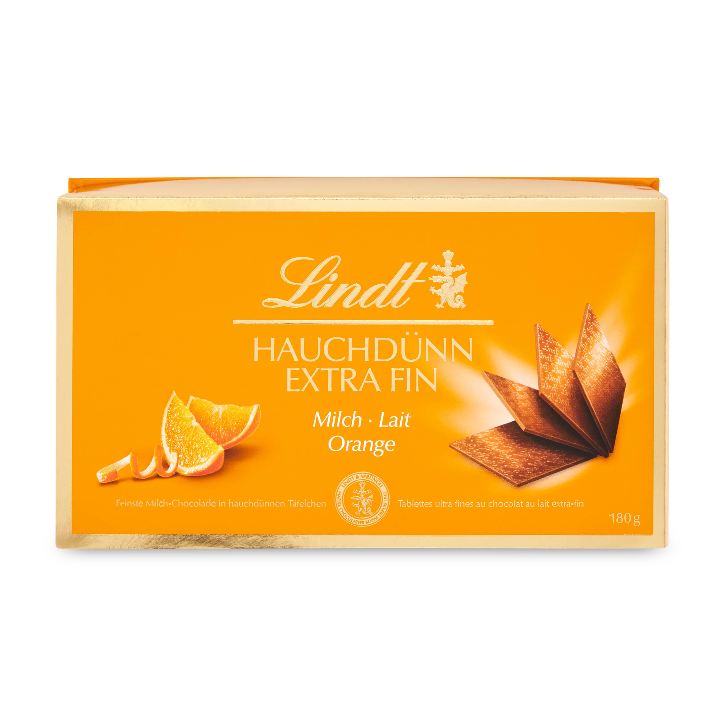 Caixa Laranja Extra Fina 180g - LINDT