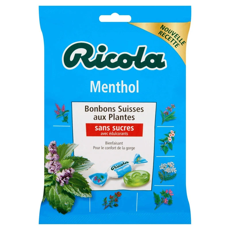 Конфеты без сахара с ментолом; 70г - RICOLA