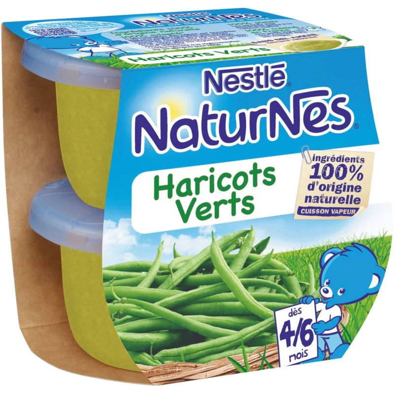 فاصوليا خضراء علب صغيرة من 4 أشهر 2x130 جرام - NESTLE