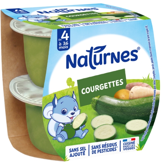 Courgettepotten vanaf 4 maanden 2x130g NATURNES - NESTLE - NESTLÉ