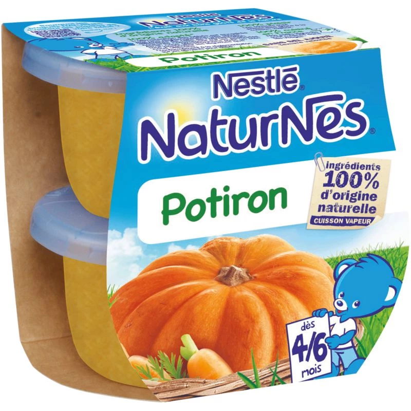 Vasetti di zucca piccoli da 4 mesi 2x130g - NESTLE