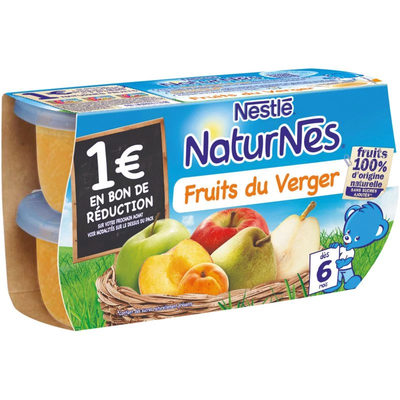 أوعية فواكه صغيرة من 6 أشهر 4x130 جرام - NESTLE