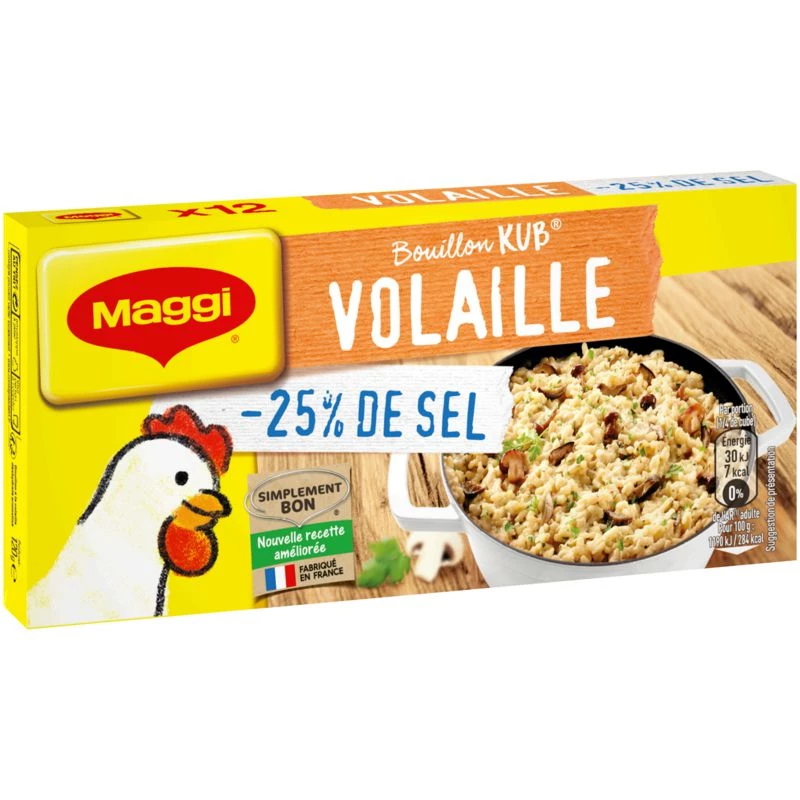 Bouillon kub Voilaille 625% de Sel, 120g - MAGGI