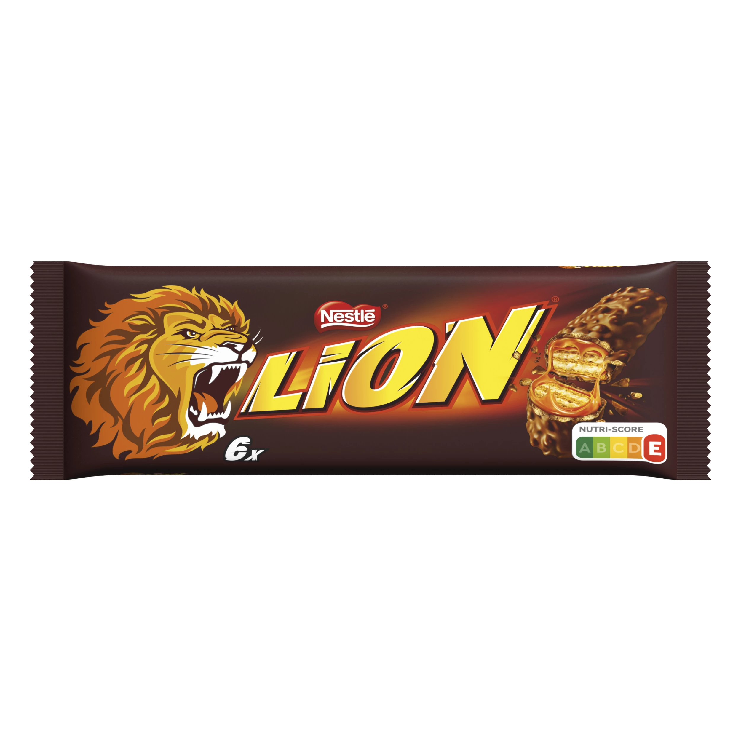 Barras de chocolate com caramelo e cereais X6 - LION