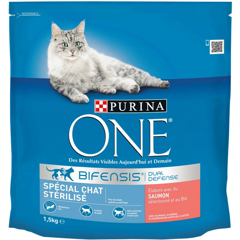 Croquetes para gatos salmão esterilizados 1,5 kg - PURINA