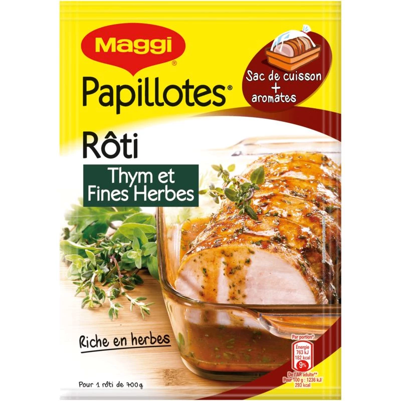 Roasted Thyme & Fine Herbs Papillottes, 30g - MAGGI