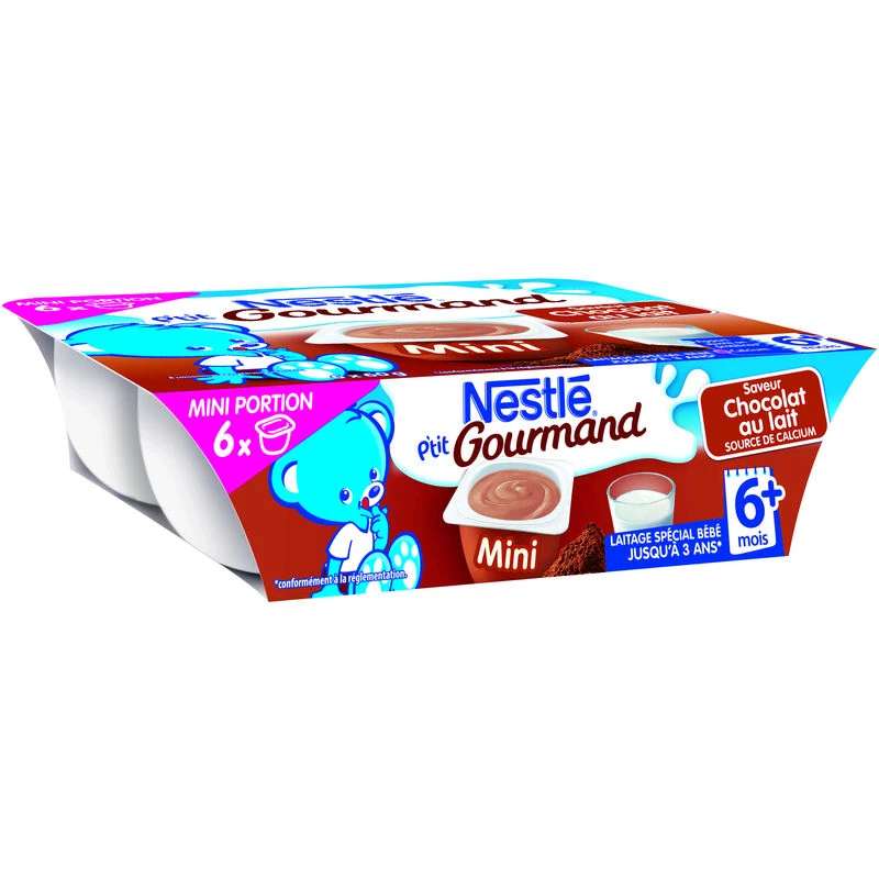 Dessert bébé saveur chocolat 6+ mois 6x60g - NESTLE