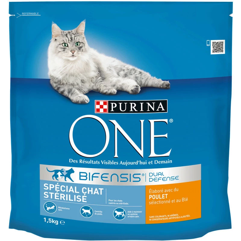 Dry chicken and wheat cat food 1.5 kg - PURINA