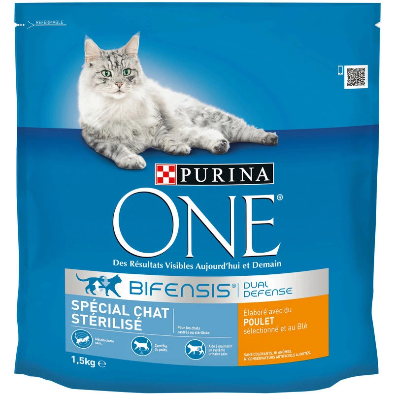 Trockenfutter für Katzen mit Huhn und Weizen, 1,5 kg - PURINA