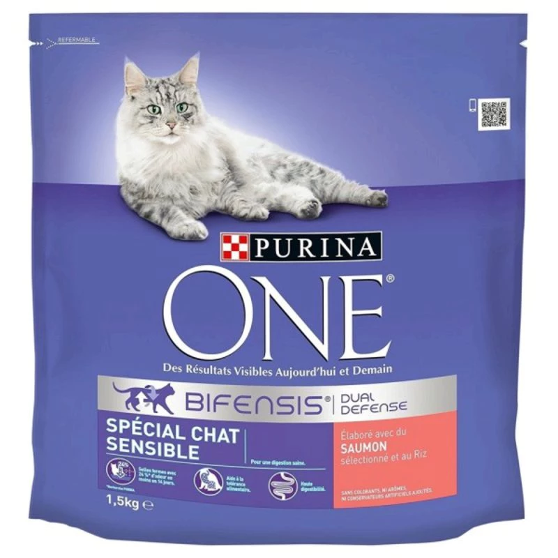 ONE zalmgevoelig kattenvoer 1,5kg - PURINA