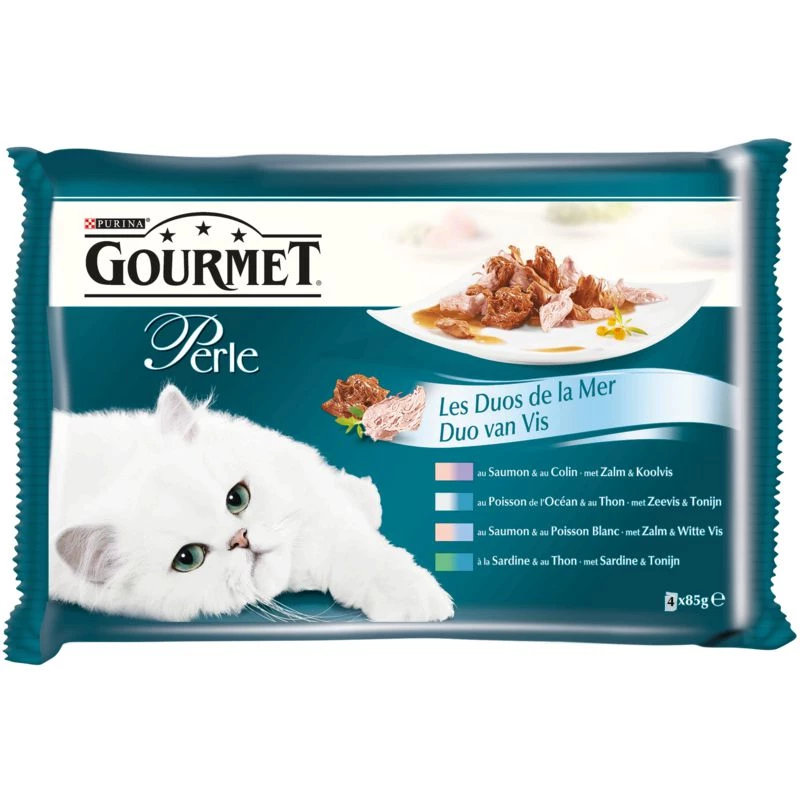 دوس دي لا مير طعام القطط 4×85 جم - PURINA GOURMET