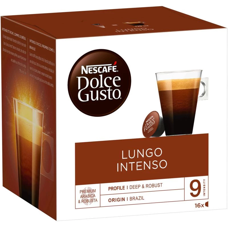 Café Lungo Intenso X16 Capsules 144g - NESCAFÉ