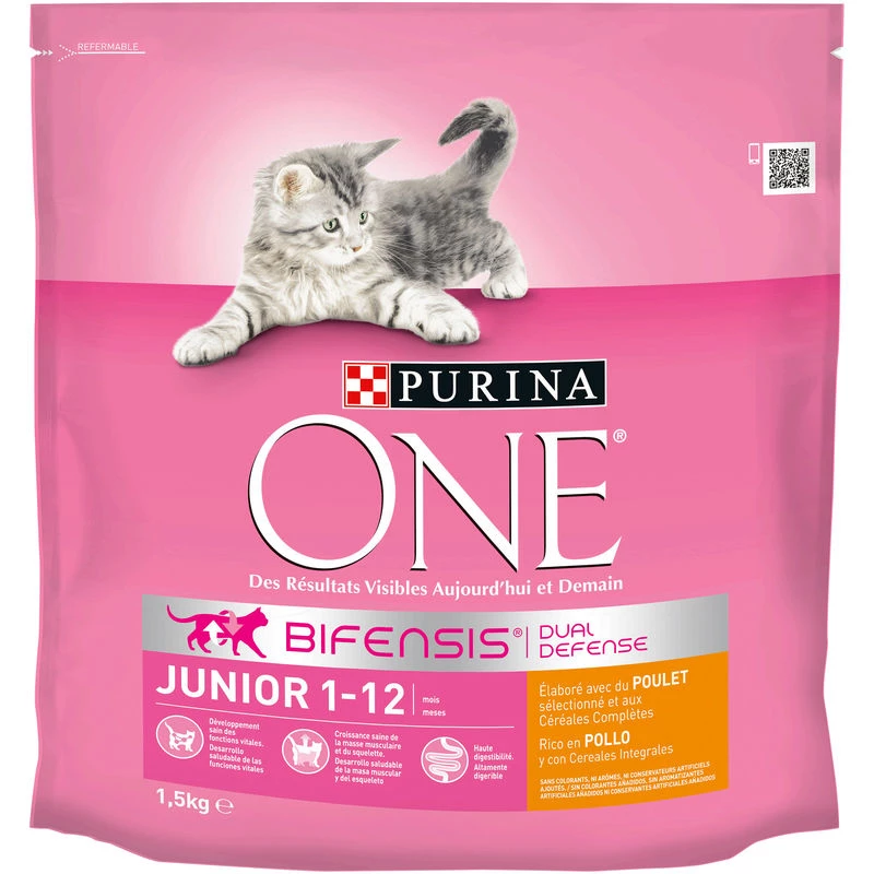 Ração seca para gatos Junior frango 1,5 kg - PURINA