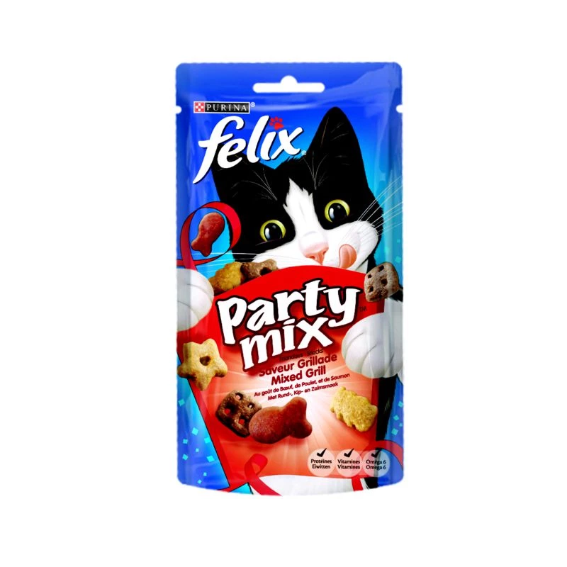 Friandises Pour Chat Party Mix Grillade 60g - PURINA FELIX