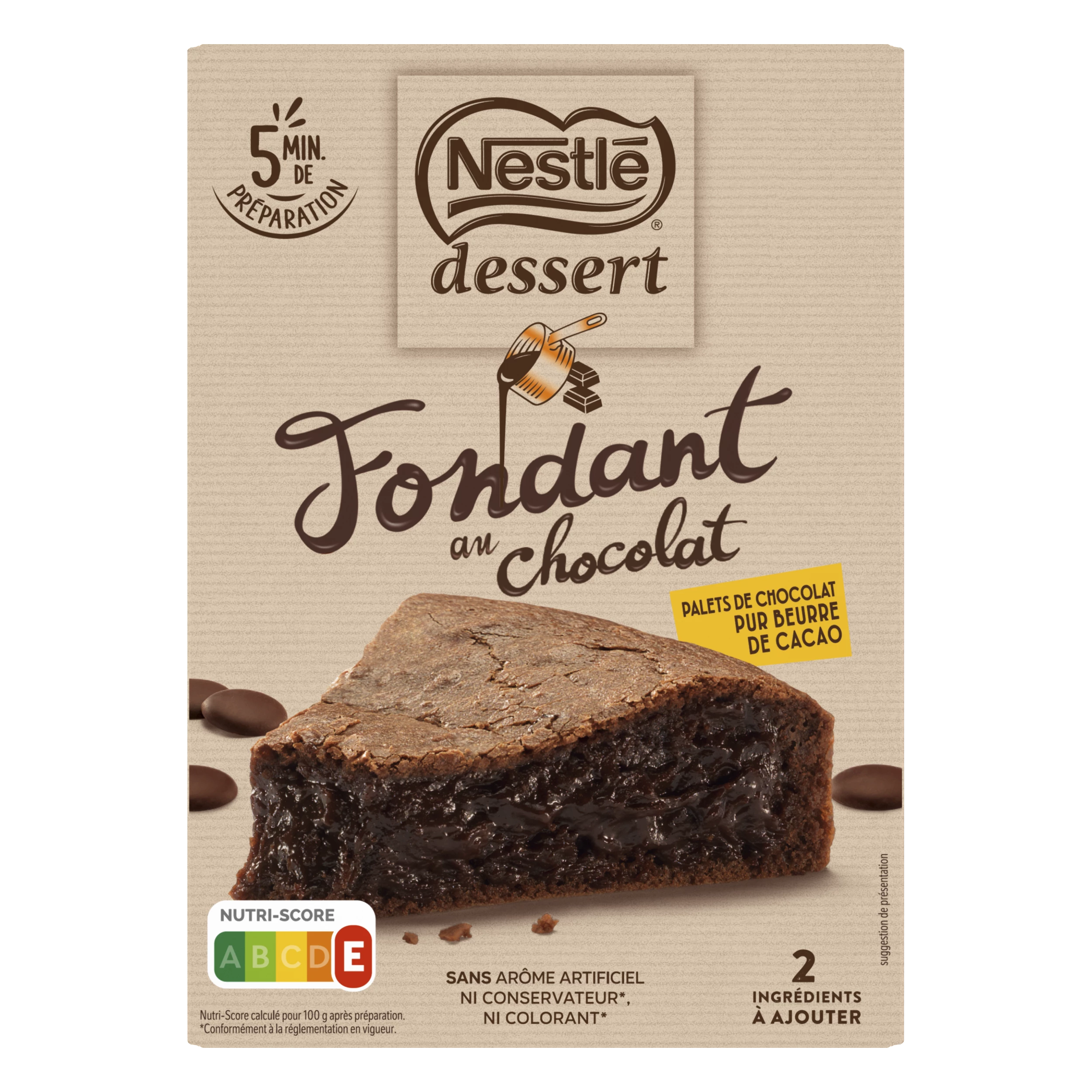 Chocolate fondant cake preparation 317g - NESTLE