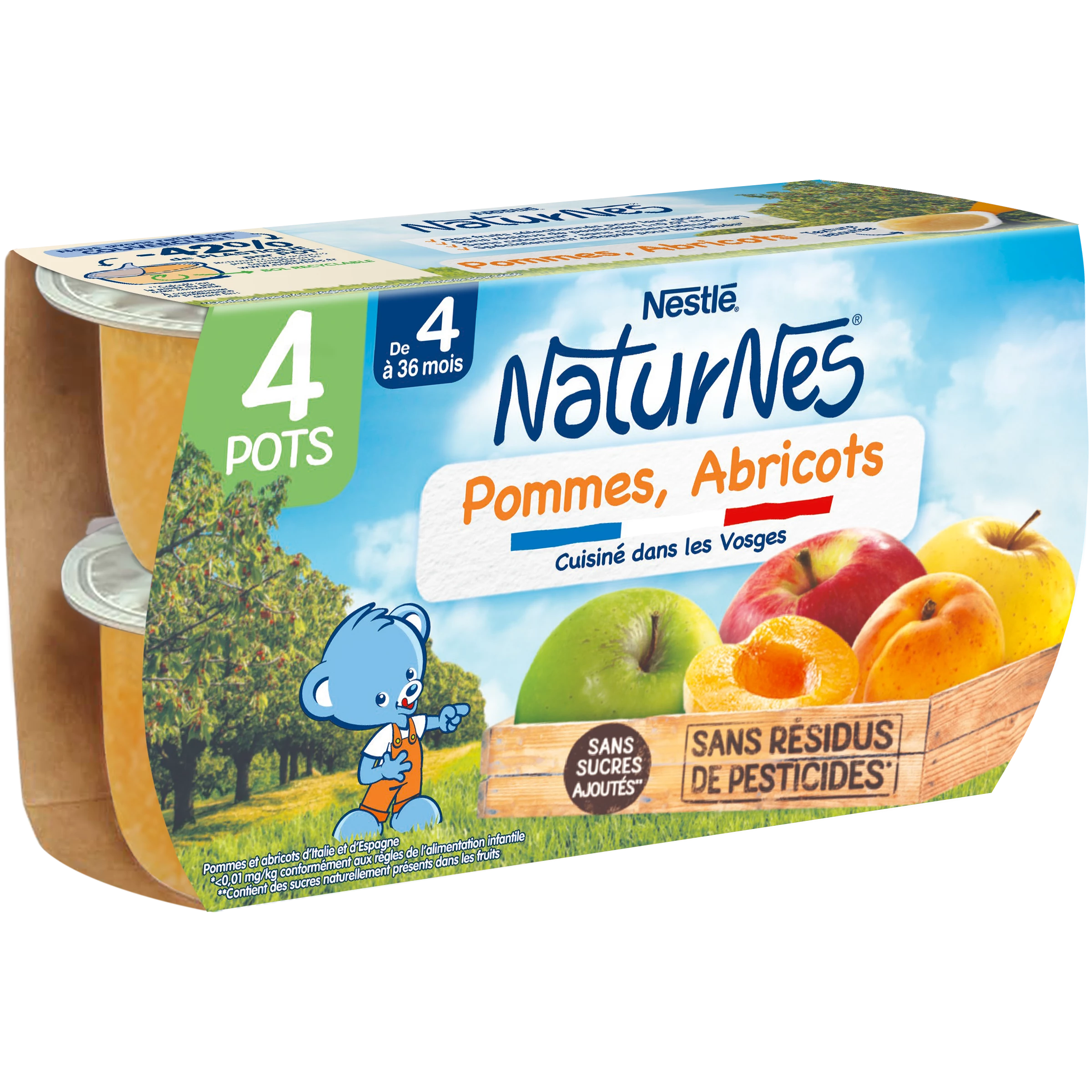 Naturnes Pommes-abricots 4x130