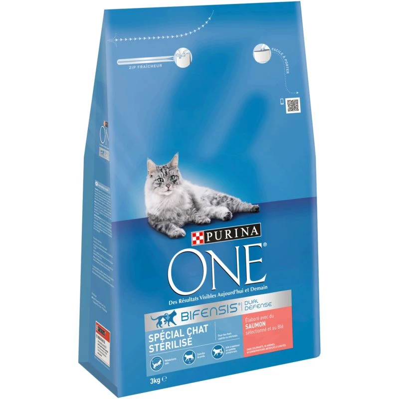 Croquettes for sterilized salmon cats 3kg - PURINA