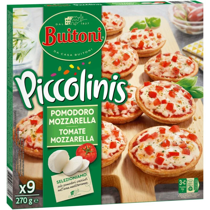 Mini pizzas piccolinis tomate & mozzarella 9x30g - BUITONI