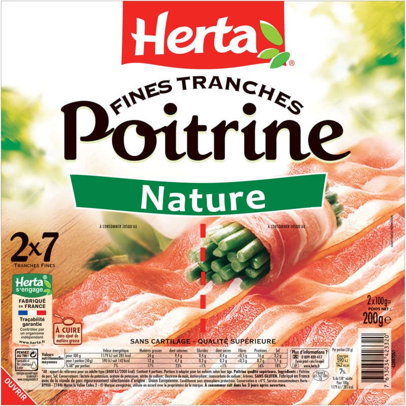 Petto naturale tagliato a fette sottili - HERTA