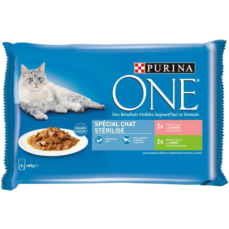 Pâtée pour chat spécial chat stérilisé 4x85g - PURINA