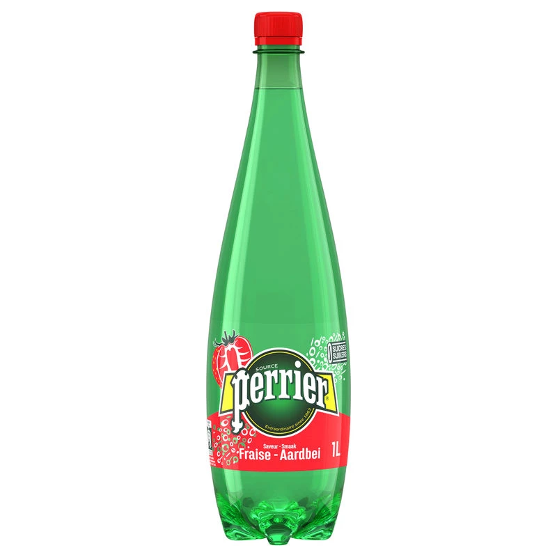 Eau minérale pétillante fraise 1L - PERRIER
