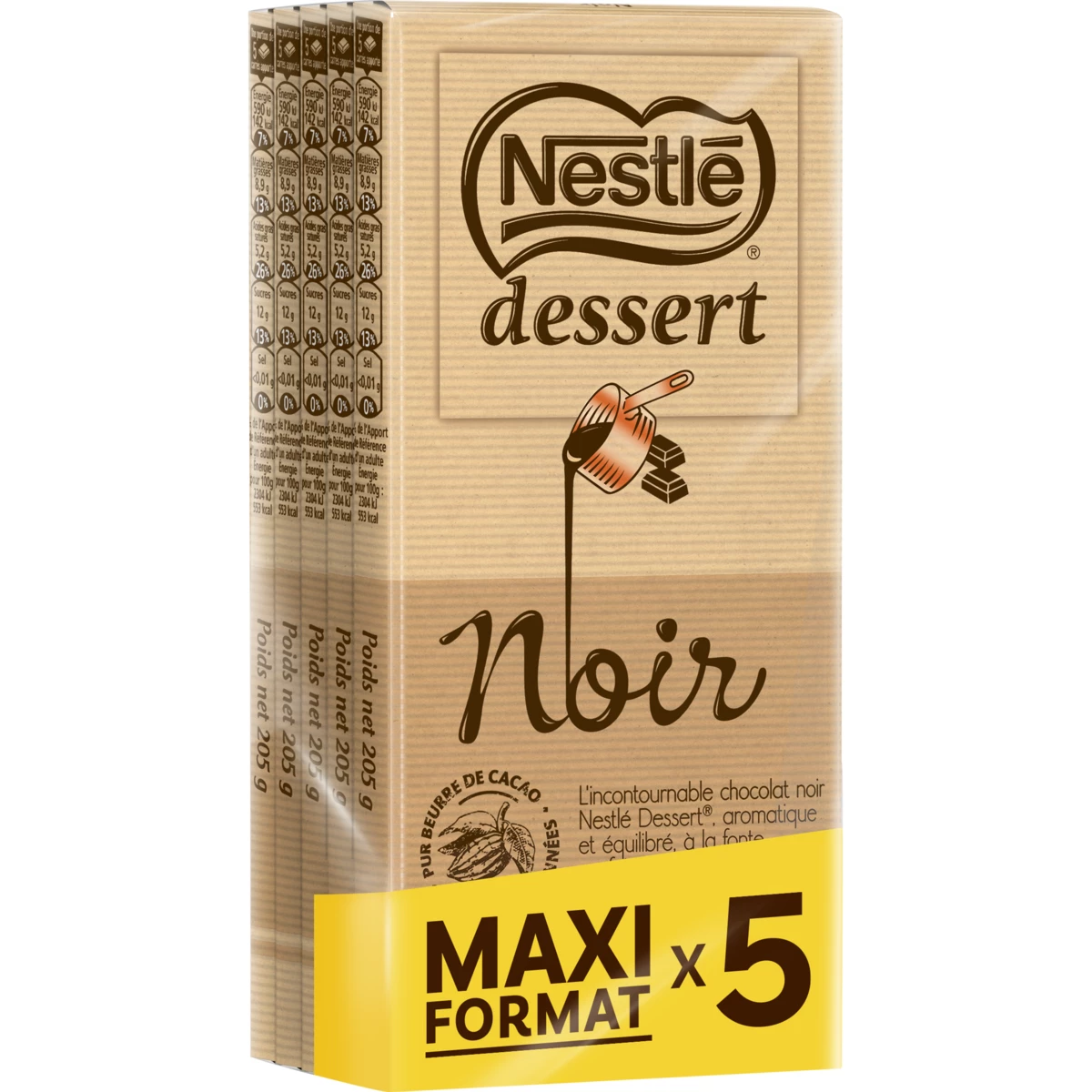 デザートチョコレートバー 5x205g - NESTLÉ