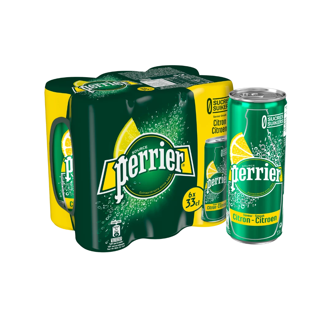 Slim Box met bruiswater met citroensmaak 33cl X 6 - PERRIER