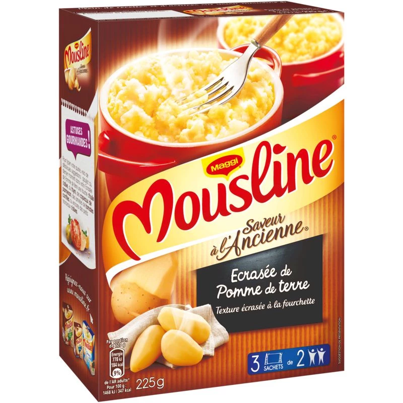 Purée écrasé de pommes de terre Mousline 3x75g - MAGGI