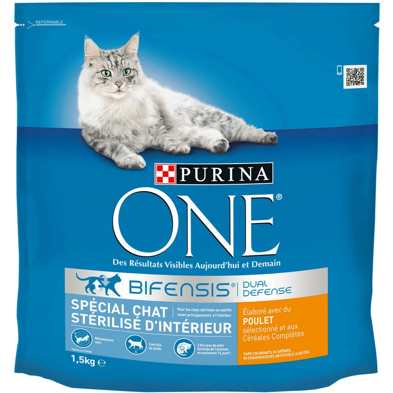 Trockenfutter für sterilisierte Katzen/Hühner im Innenbereich, 1,5 kg - PURINA