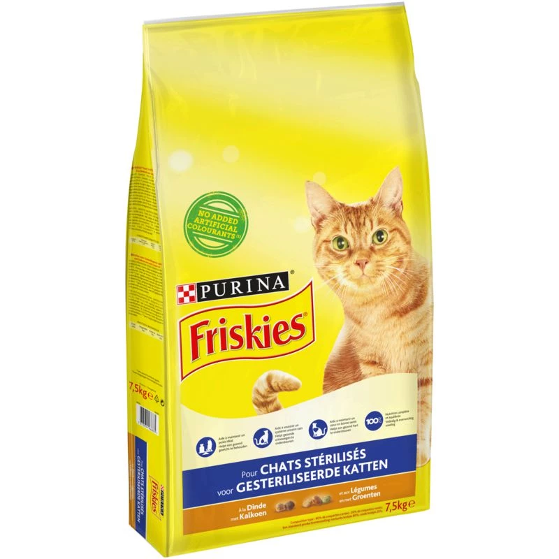 Friskies kalkoen/plantaardig kattenvoer 7,5kg - PURINA