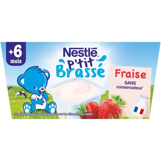 P'tit brewed strawberry from 6 months 4x100g - NESTLE