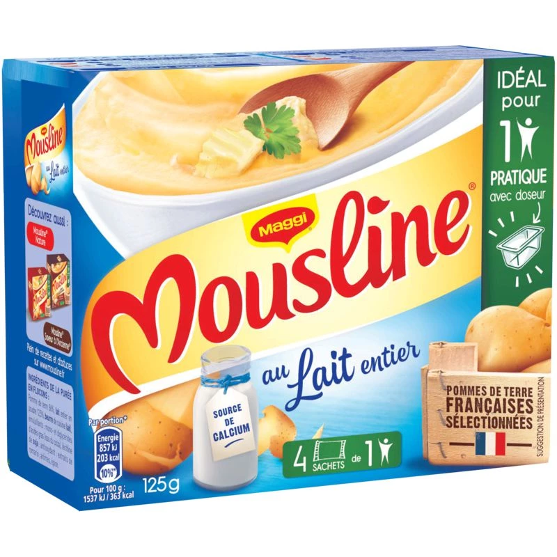 Mousline purée au lait entier 4x31,25 - MAGGI