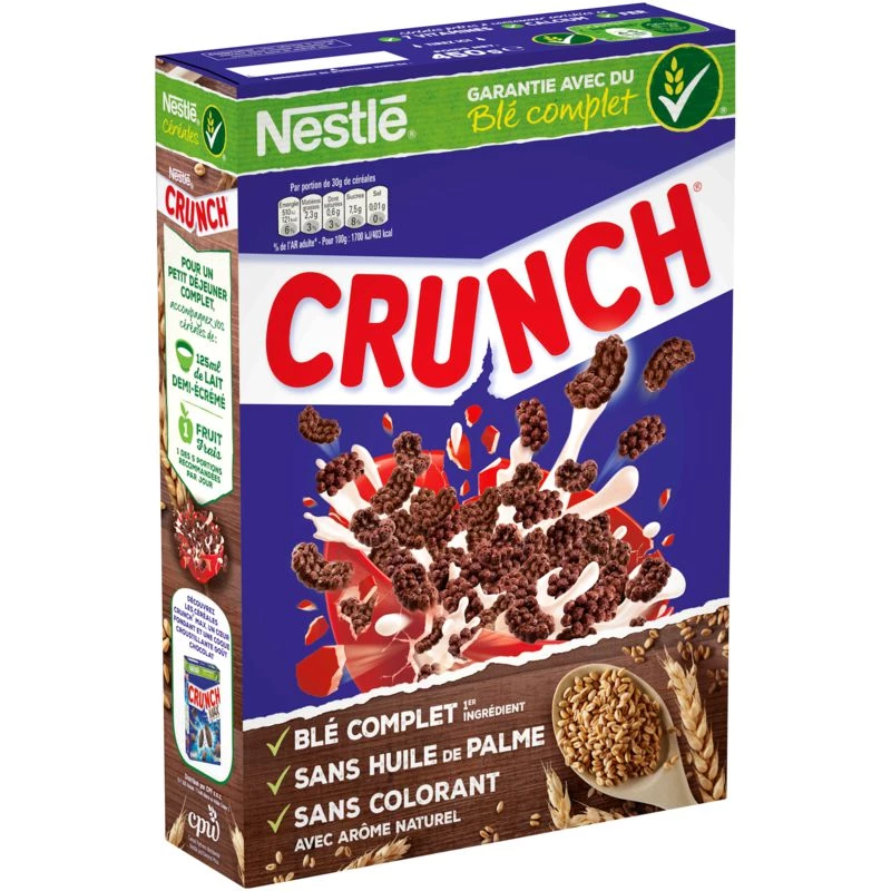 Céréales au chocolat CRUNCH 450g - NESTLE