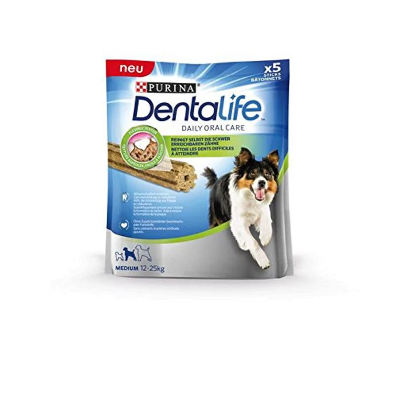 Sticks pour chien Medio 12-25 kg Dentalife 115 g - PURINA