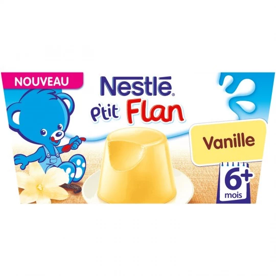 Dessert bébé p'tit flan vanille 6+mois 4x100g - NESTLE