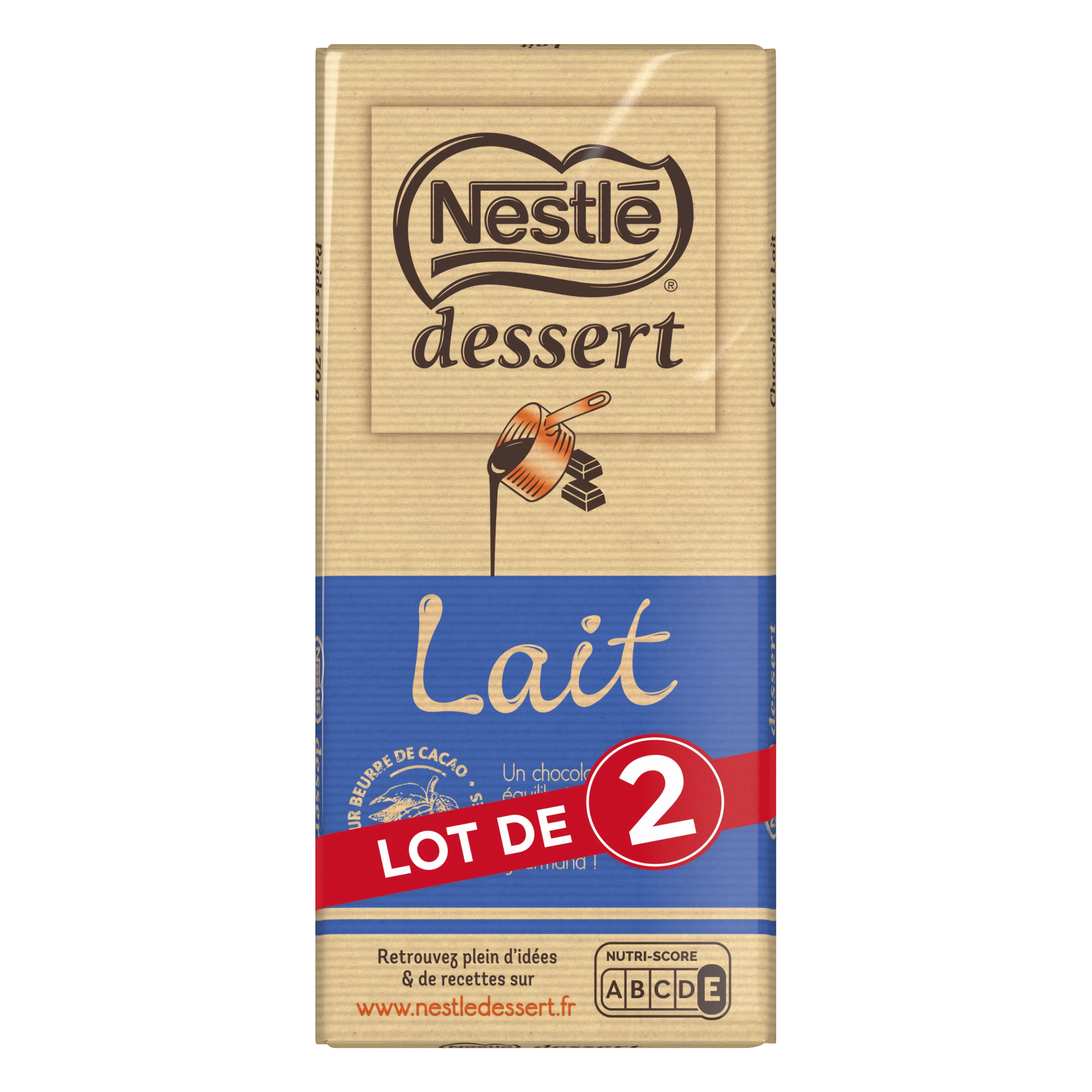 Dessert Milk Chocolate Bar 2x170g - NESTLÉ
