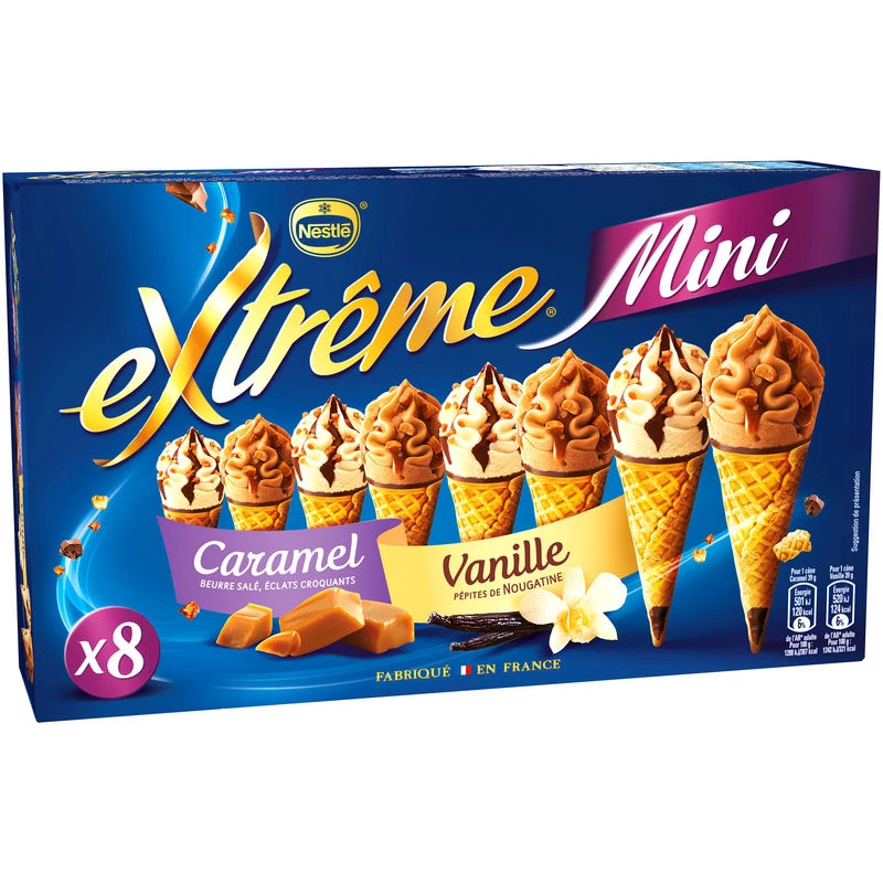 Mini Caramel and Vanilla Ice Creams X8 312g - Nestle