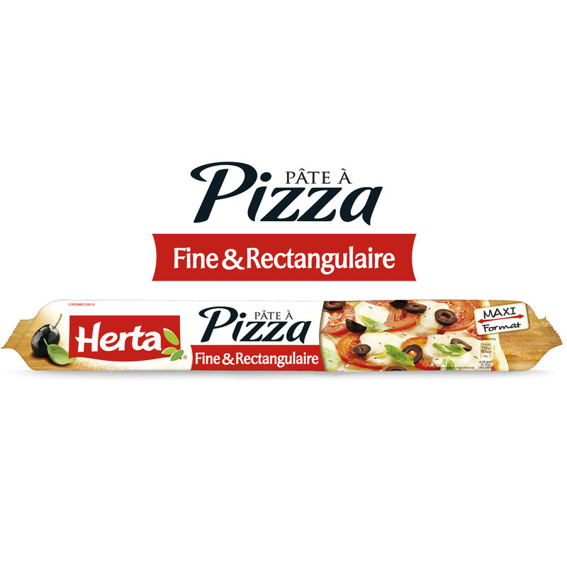 Pasta per pizza sottile e rettangolare maxi formato 390 g - HERTA