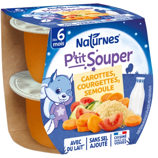 Babywortel/courgette/griesmeelschotel 6+ maanden 2x200g - NESTLE