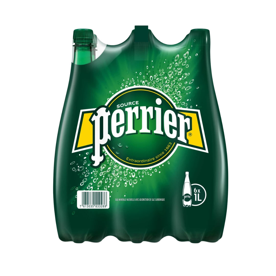 Natural Mineral Sparkling Water 1l Pet X 6 - PERRIER