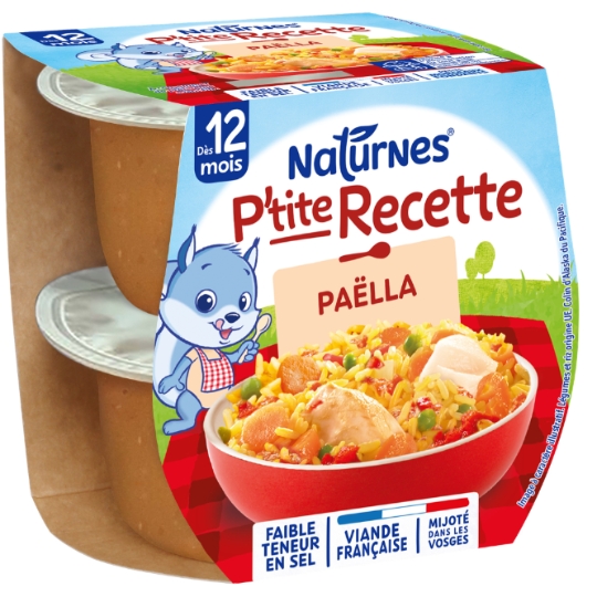 Ptite Recept Babyschotel 12+ maanden paella 2x200g - NESTLÉ
