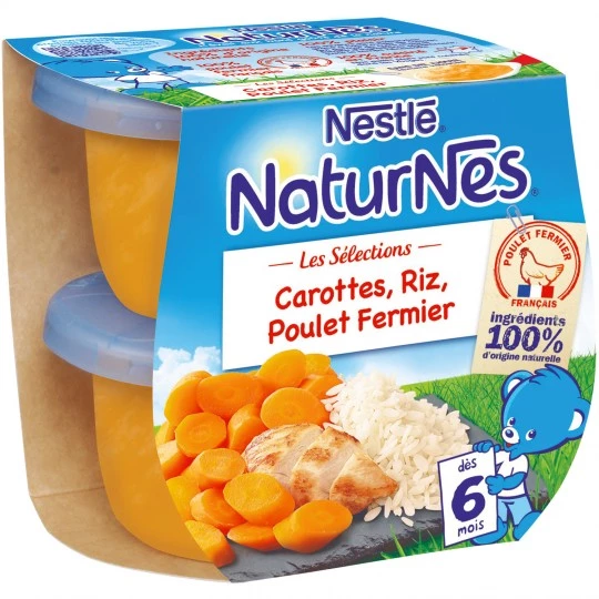 Món ăn cà rốt/cơm/gà cho bé từ 6 tháng 2x200g - NESTLE